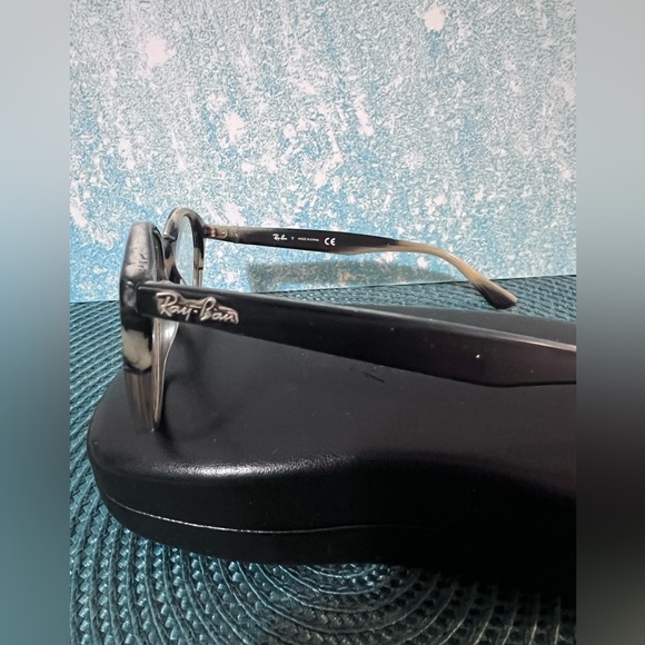 Ray-Ban Optics RB2180-V 5540 Unisex Polished Gray Havana Round Eyeglasses Frame - Picture 12 of 16